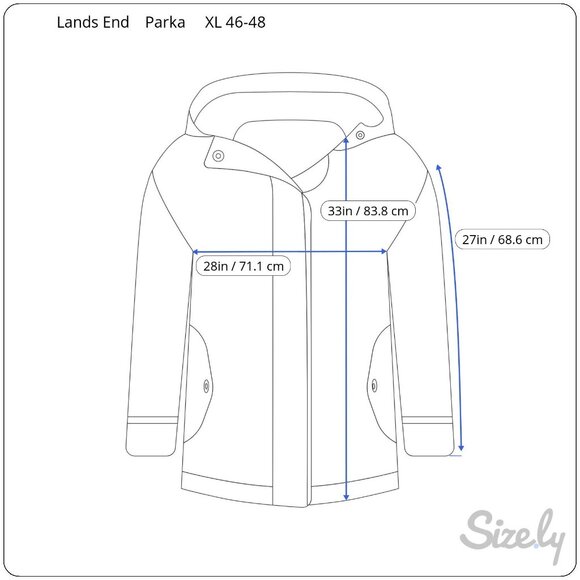 Lands End Red Hooded Waterproof Parka Coat W/ PrimaLoft Insulated Interior - Picture 7 of 7